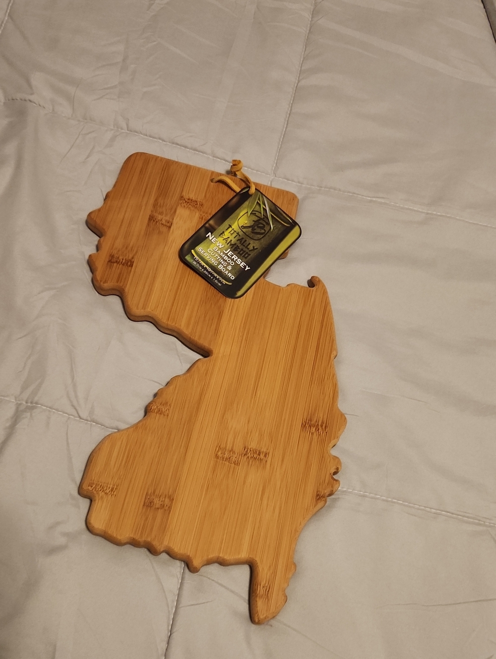 New Jersey Bamboo State Cutting/Serving Board - Natural Wood